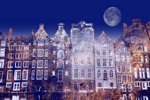 Diseño de Amsterdam de la noche