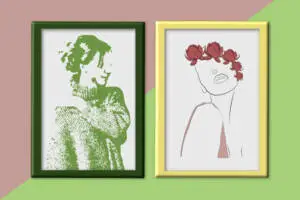 Siluetas de mujer minimalistas arte lineal para descargar e imprimir gratis