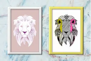 Mandalas de león pintadas y coloreadas para descargar e imprimir gratis