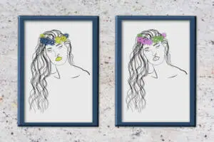 Woman with a flowery wreath thumbnail