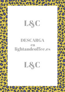 Hojas decoradas con patrones de leopardo amarillo y azul para el cuaderno tamaño A4 sin rayas para descargar e imprimir gratis