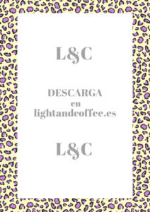 Hojas decoradas con patrones de leopardo morado y amarillo para el cuaderno tamaño A4 sin rayas para descargar e imprimir gratis