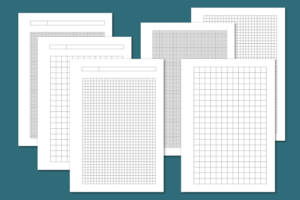 Hojas cuadrículadas blanco y negro para descargar e imprimir gratis pdf