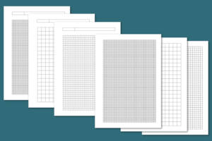 Hojas cuadriculadas para imprimir en blanco y negro en pdf