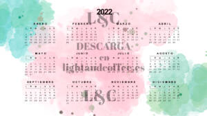 Calendario anual 2022 pdf para descargar e imprimir gratis