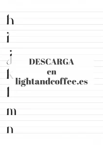 Hojas de caligrafía para adultos para descargar e imprimir gratis en PDF