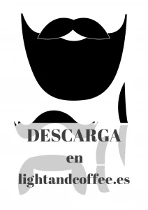 Plantillas photocall de bigote en blanco y negro para descargar e imprimir gratis en pdf