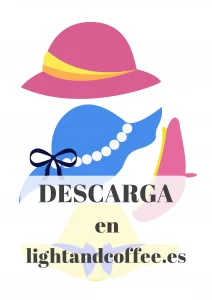 Plantillas photocall de sombrero de mujer a colores para descargar e imprimir gratis en pdf