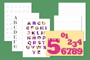 Diseños de números y letras para descargar e imprimir gratis en PDF