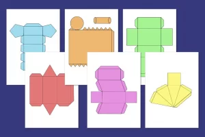 Figuras geométricas armables de papel para descargar e imprimir gratis 
