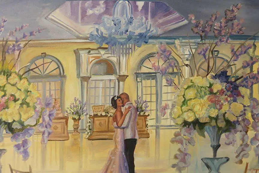 how much does a live wedding painter cost